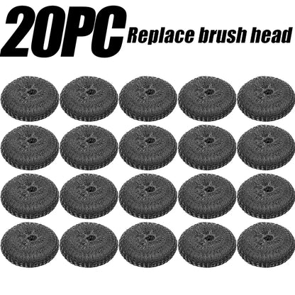 20/1Pcs Cleaning Brush Long Handle Pot Brush Kitchen Pan Pot Dishes Steel Wool Steel Wire Metal Wool Scourer Household Cleaning