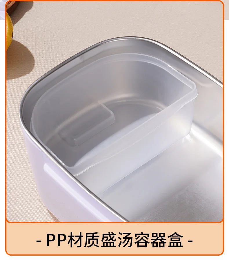 Stainless Steel Liner Kitchen Household Electric Lunch Box