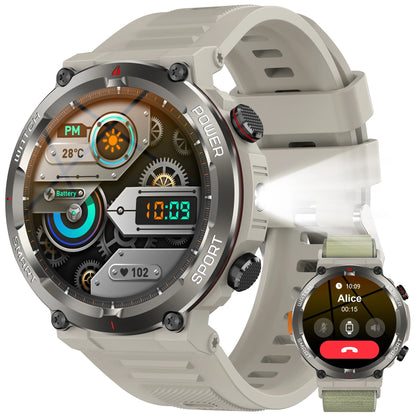 Blackview New IP68 Waterproof Smart Watch with LED Flashlight 960mAh Battery Life Bluetooth Call Outdoor Watches for Man Woman