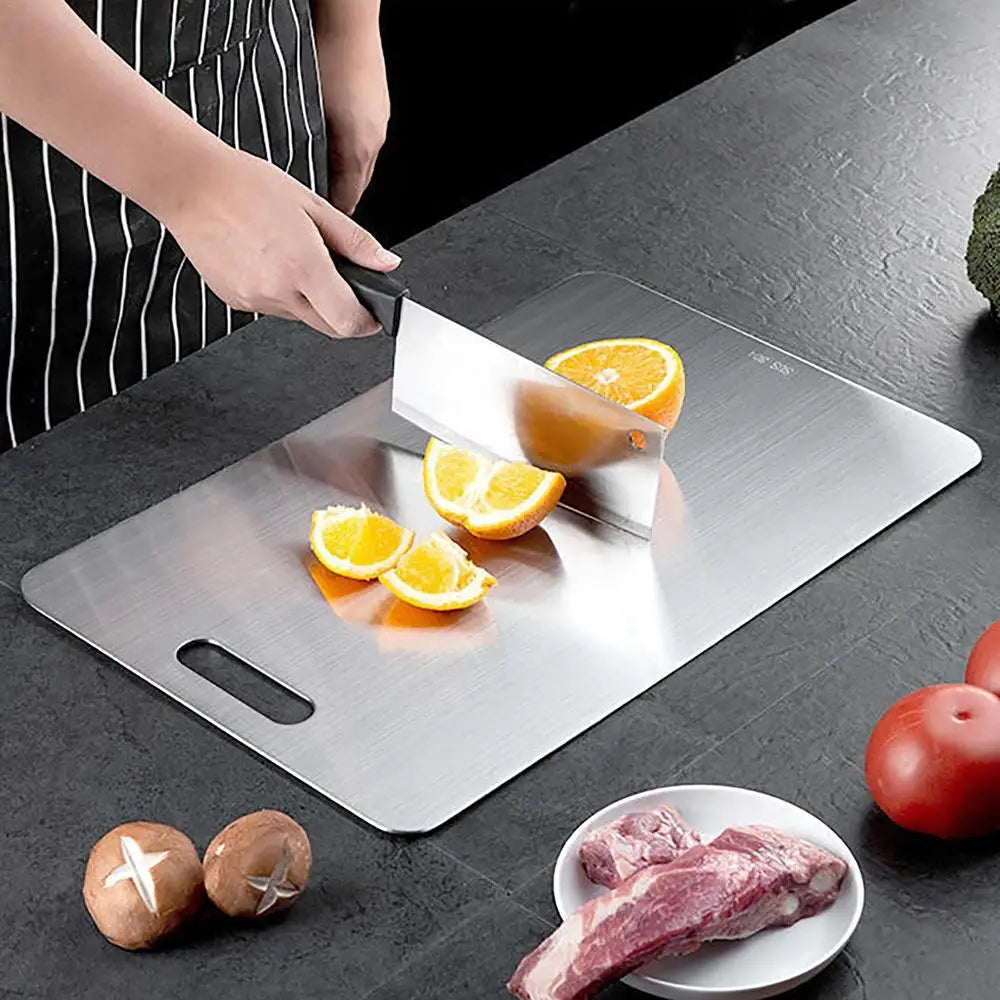 Titanium Cutting Boards for Kitchen Stainless Board 304 Steel Thickened Double Sided