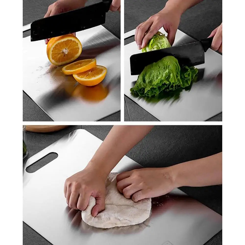 Titanium Cutting Boards for Kitchen Stainless Board 304 Steel Thickened Double Sided
