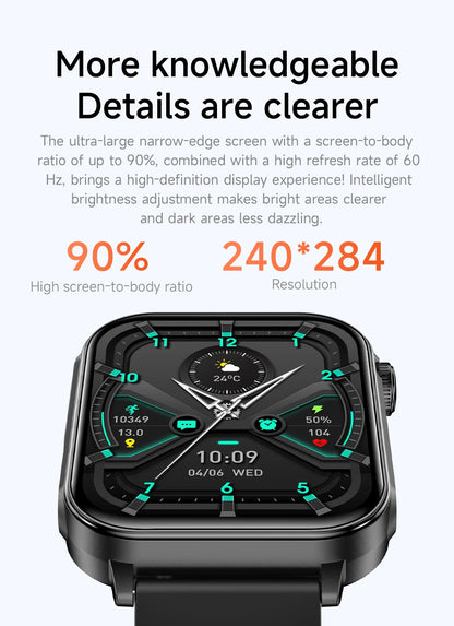 LIGE 1.83" HD Screen Smart Watch Men BT Call type-c Fast Charging New Watches IP67 Waterproof Sports Health Monitor Smartwatches
